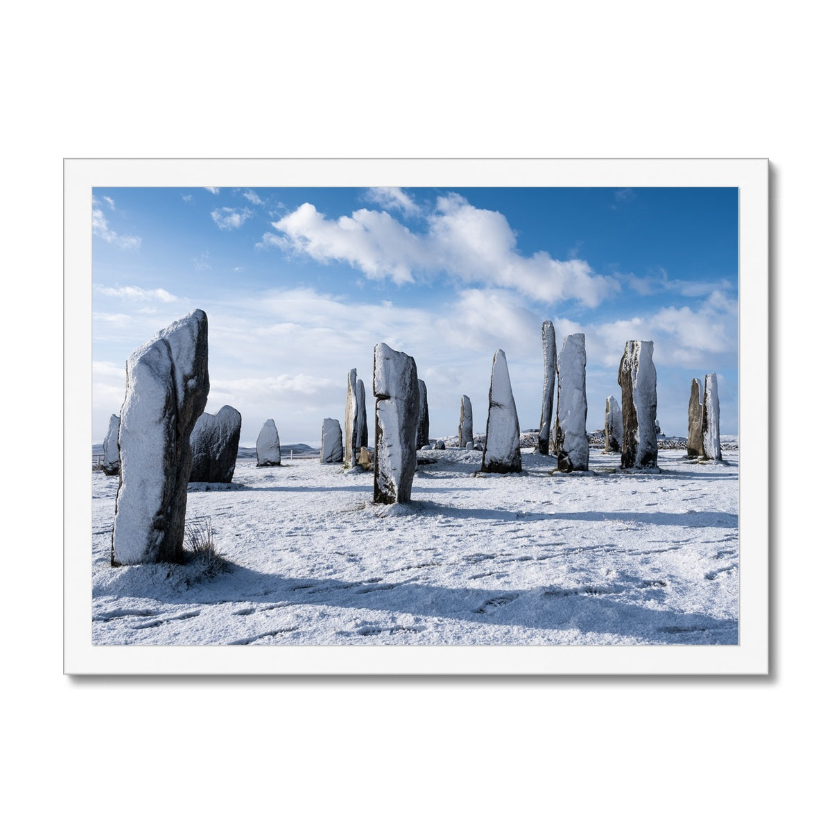 Snowy Callanish Framed Print