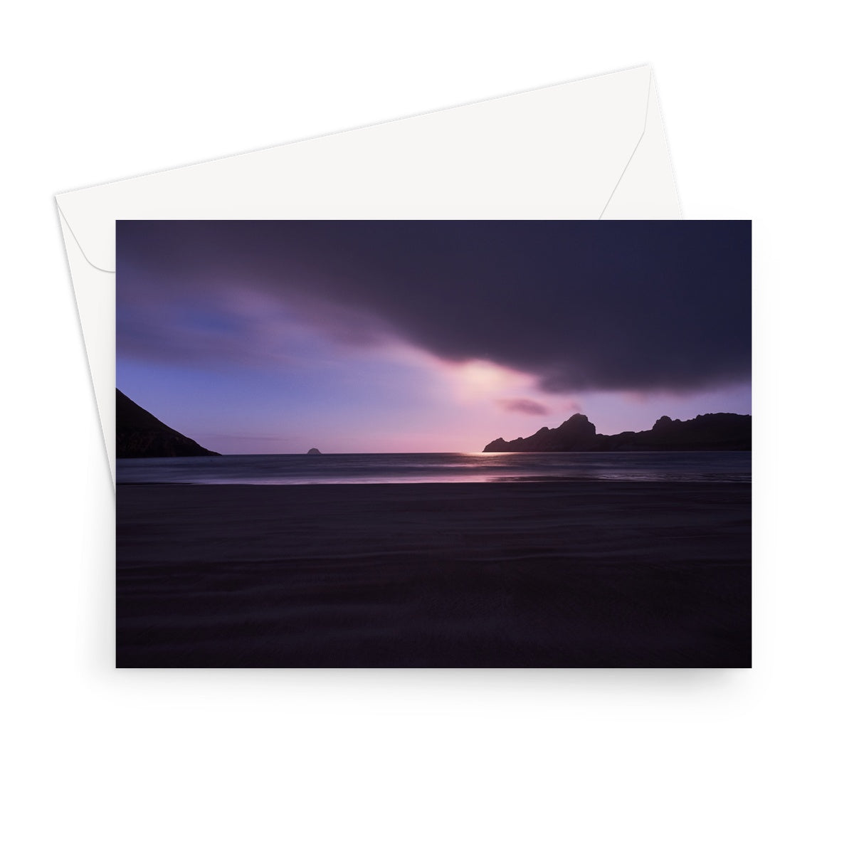 The Bay, Hirta, St Kilda by Moonlight Greeting Card