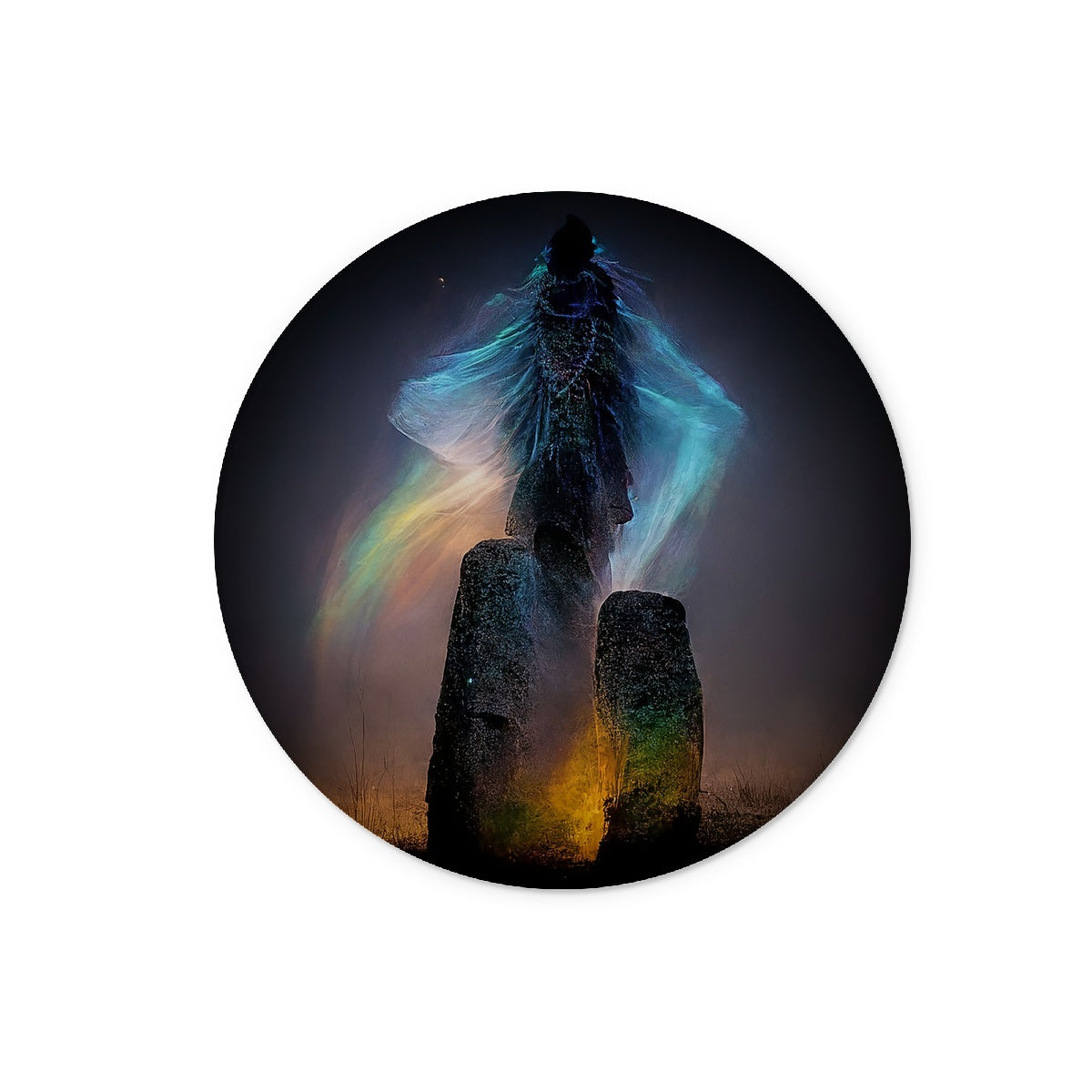 Shaman and Standing Stones  Glass Chopping Board