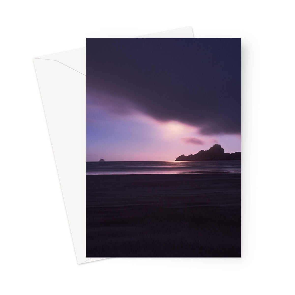The Bay, Hirta, St Kilda by Moonlight Greeting Card
