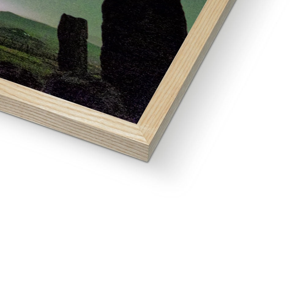 Callanish Standing Stones and Aurora Framed Print