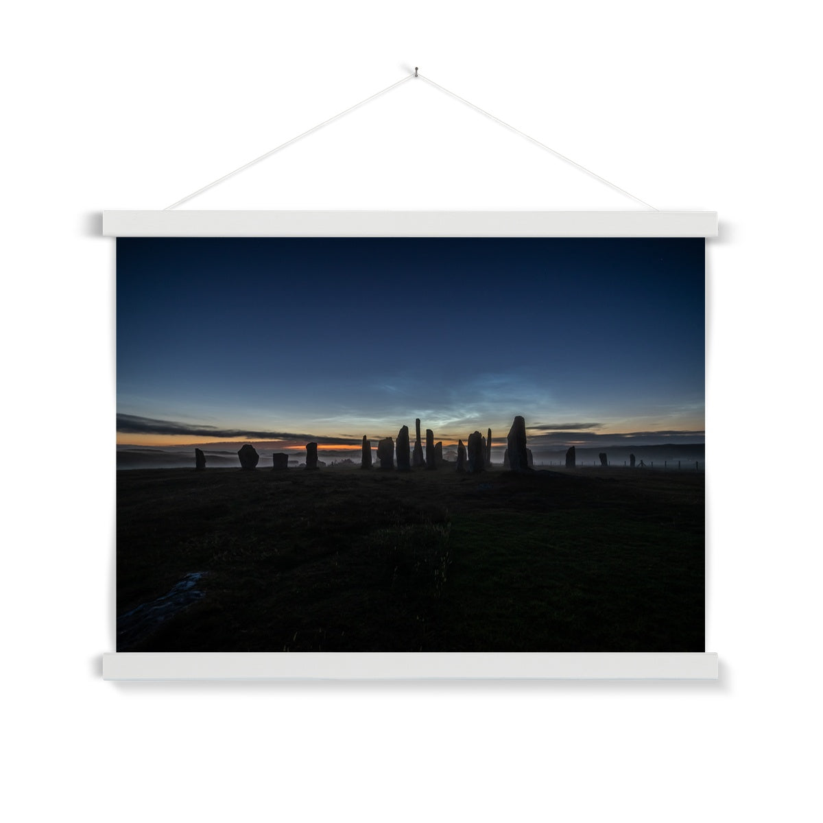 Callanish Stones and Noctilucent Clouds Fine Art Print with Hanger