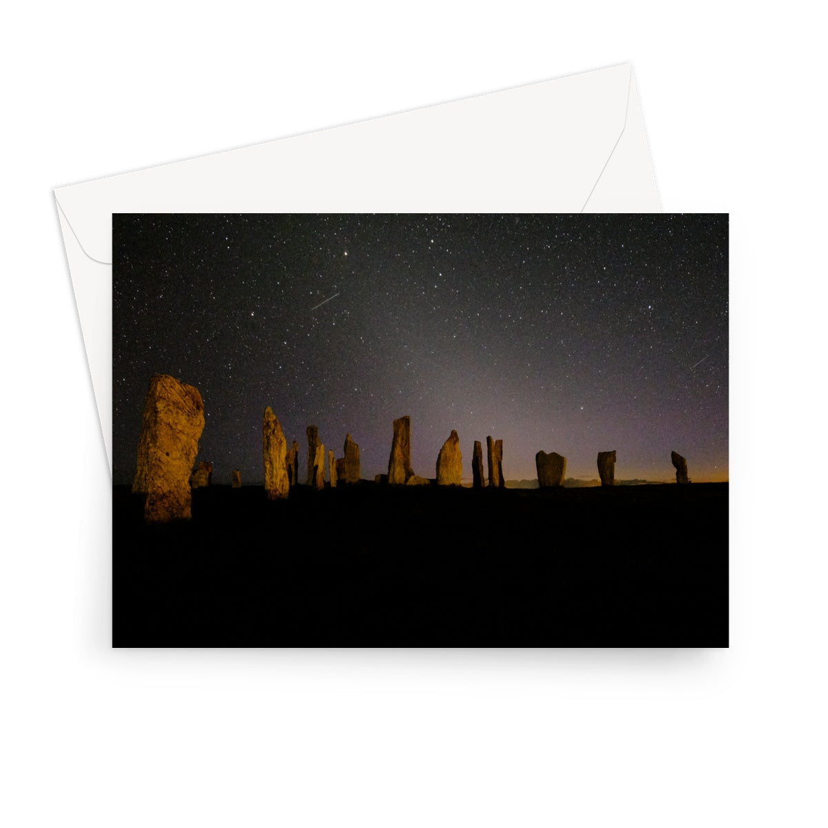 Callanish and Zodiacal light Greeting Card