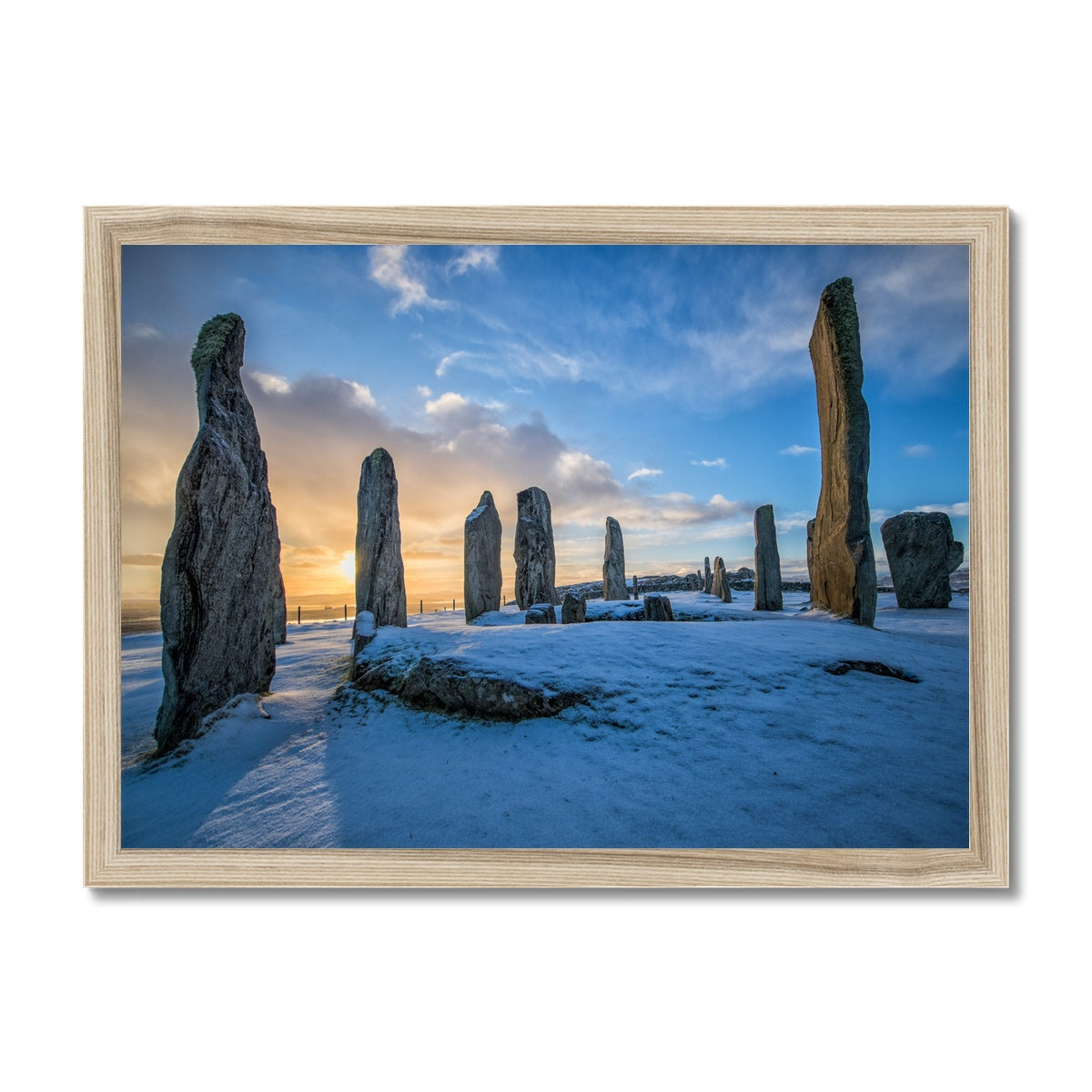Callanish Snowy Sunrise Framed Print