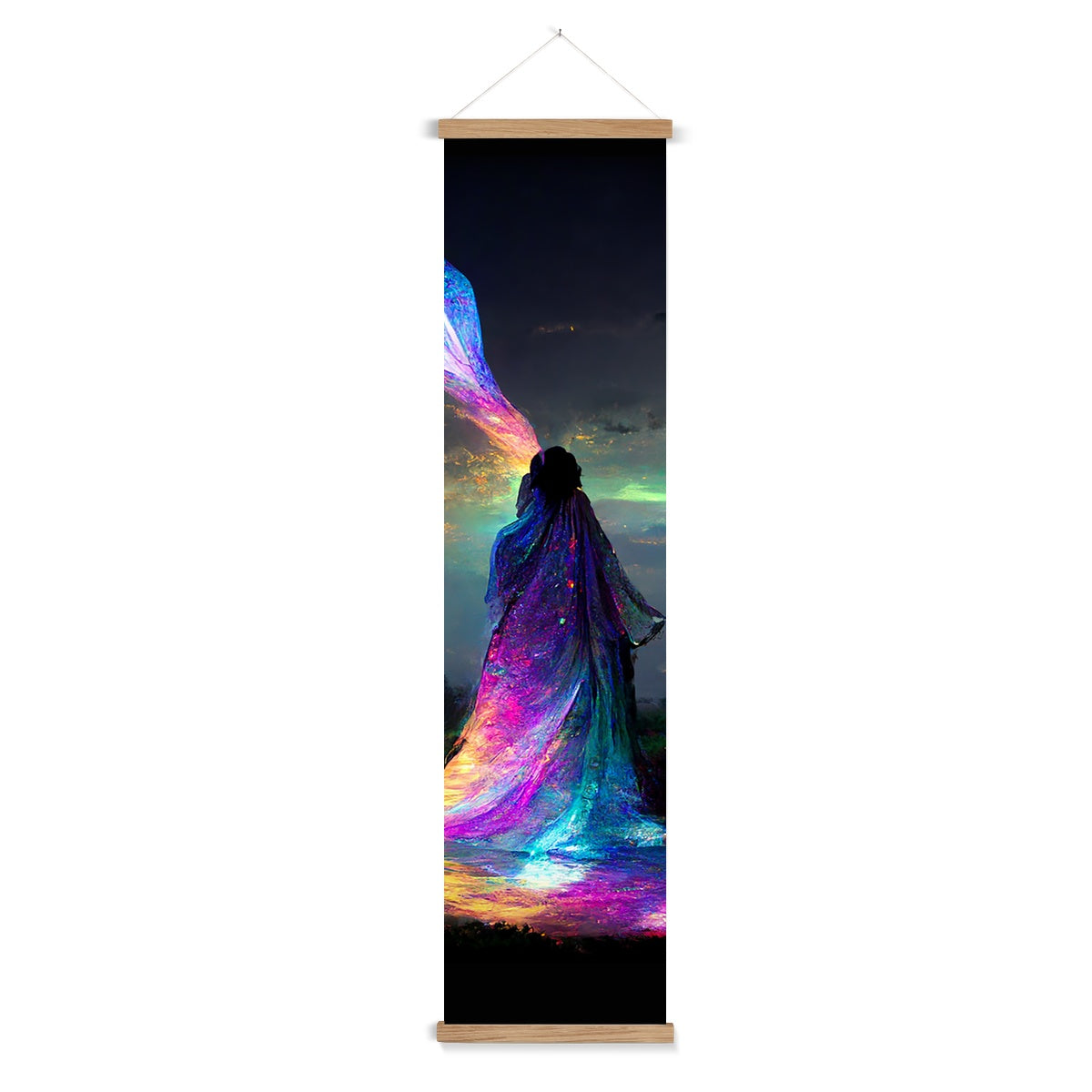 Iridescent energy fairy amongst ancient standing stones 1 Wall Height Chart