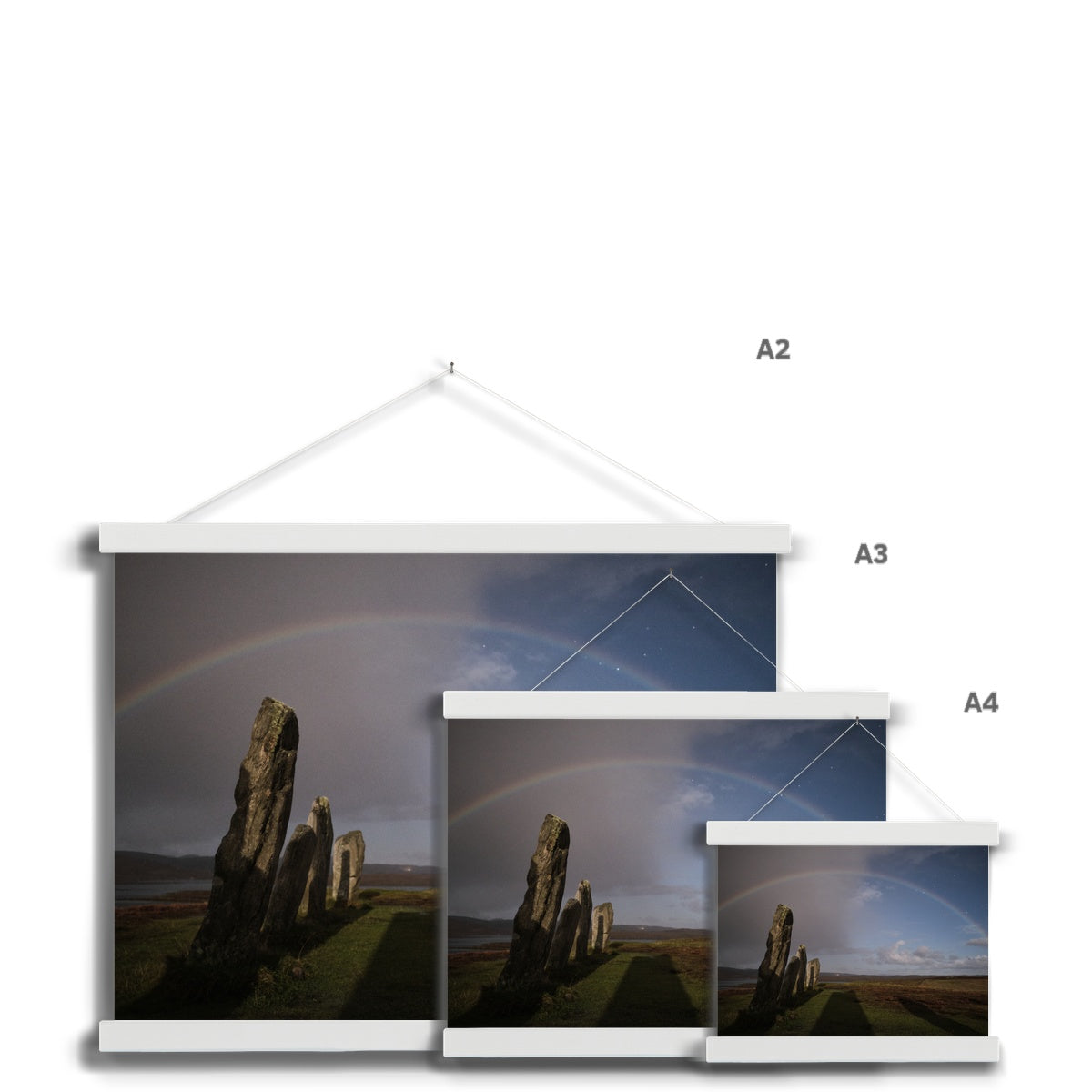 Callanish and Moonbow Fine Art Print with Hanger