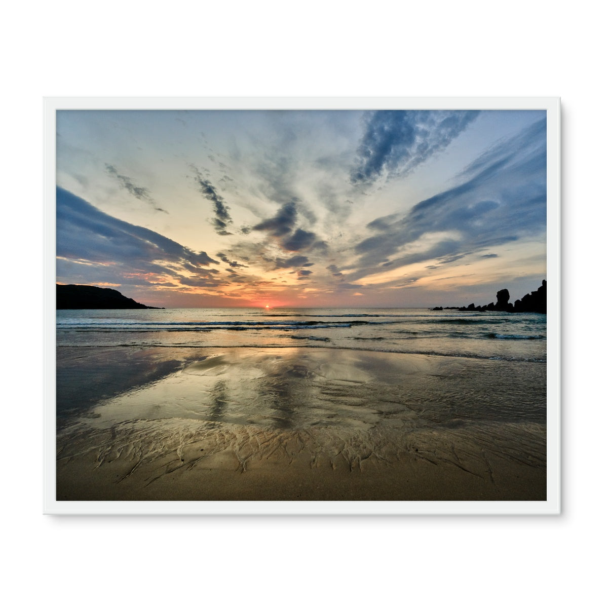 Dalmore Beach Sunset Framed Photo Tile