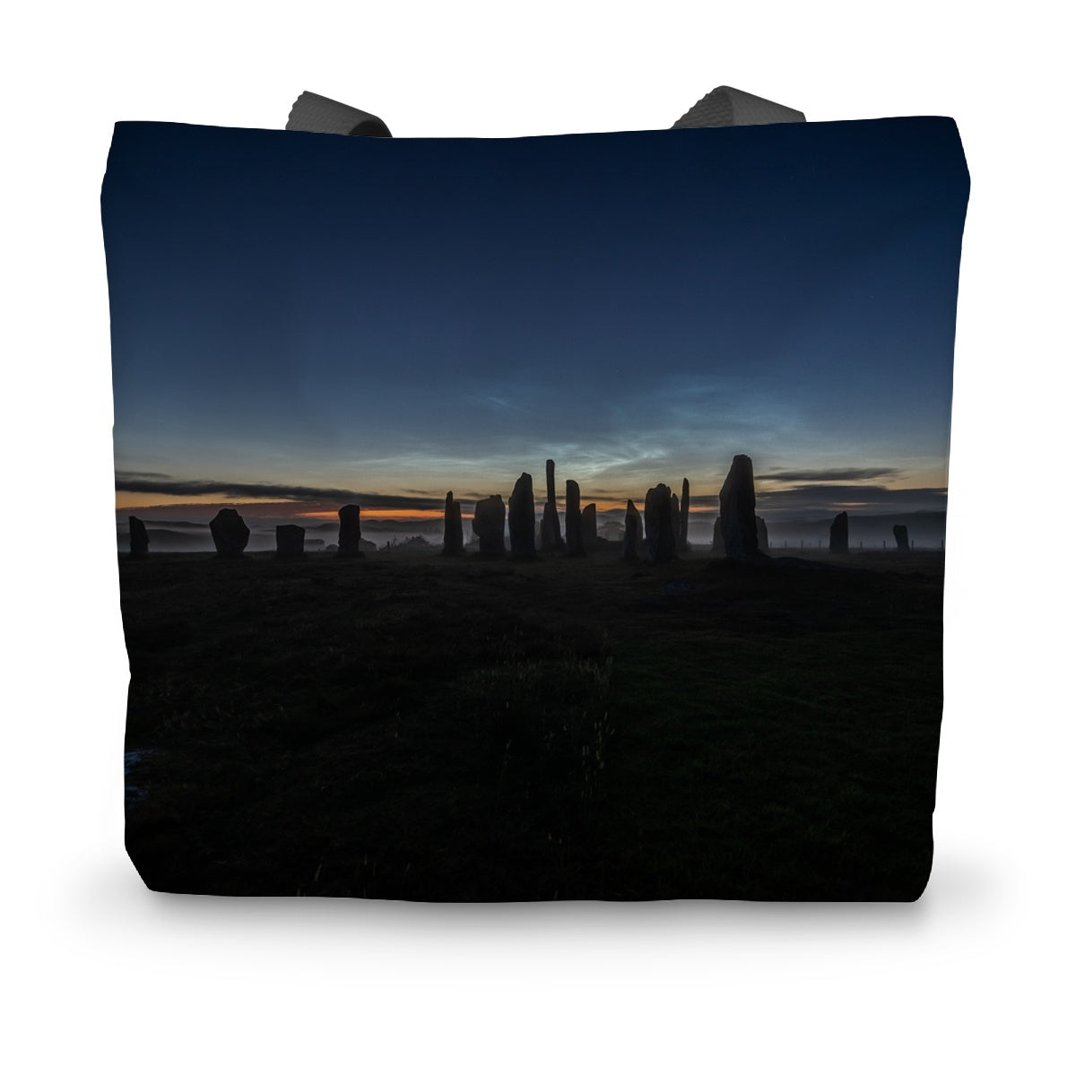 Callanish Stones and Noctilucent Clouds Canvas Tote Bag