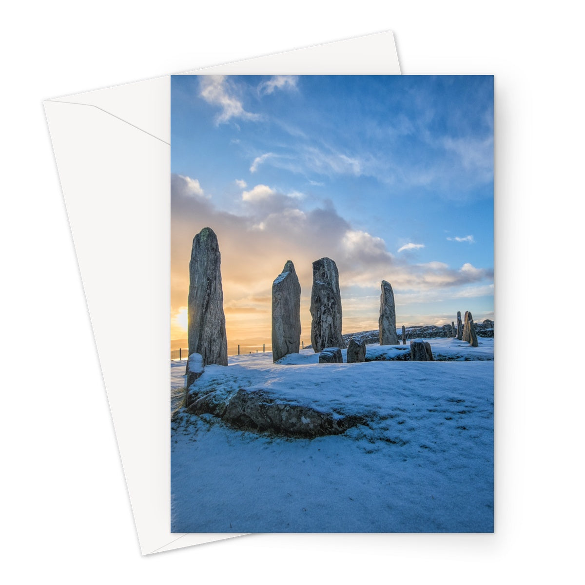 Callanish Snowy Sunrise Greeting Card