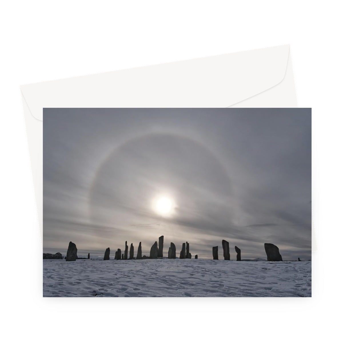 Sun Halo over the Callanish Stones  Greeting Card