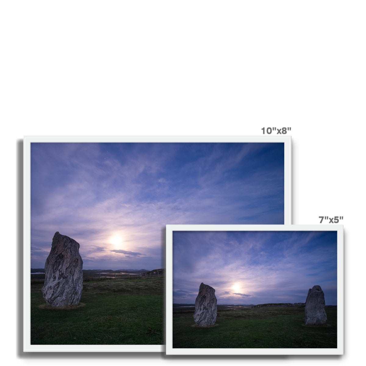 Callanish, Cailleach na Monteach and the Moon Framed Photo Tile