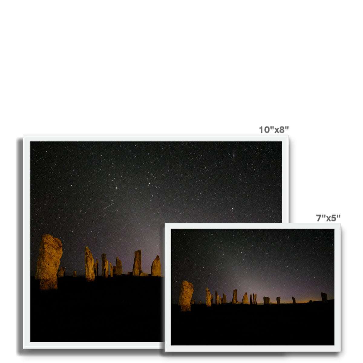 Callanish and Zodiacal light Framed Photo Tile