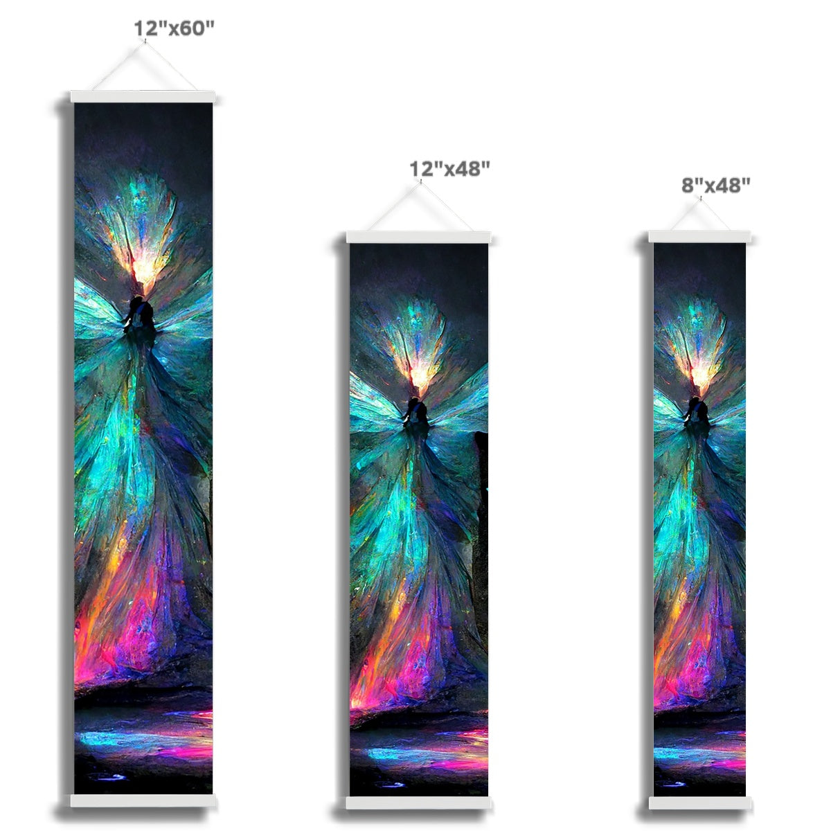 Iridescent energy fairy amongst ancient standing stones Wall Height Chart