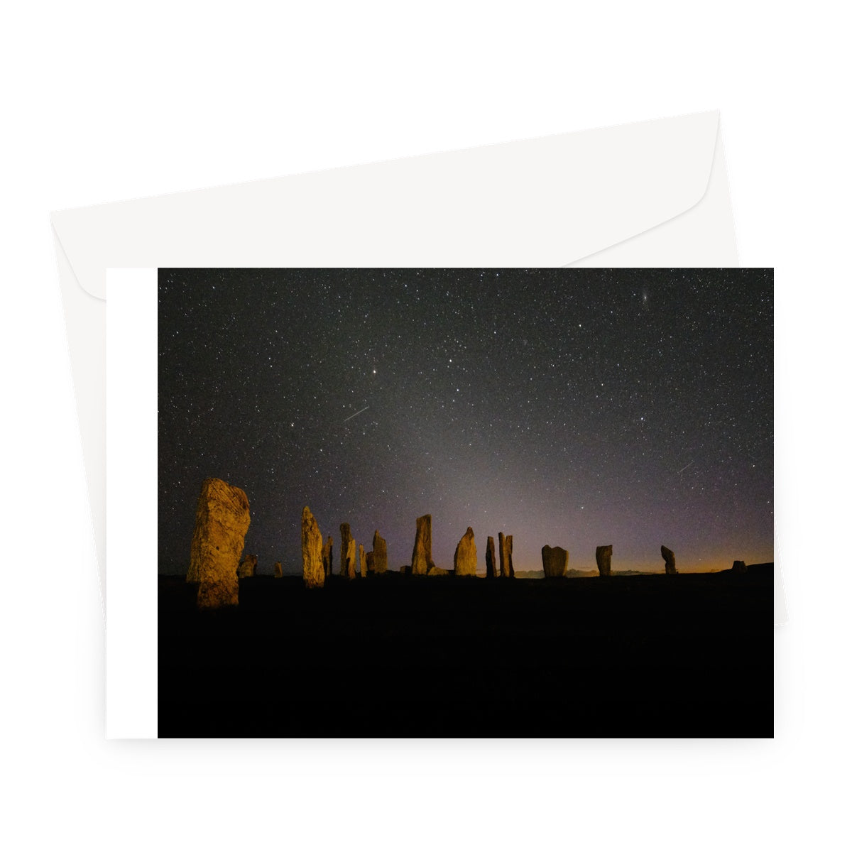 Callanish and Zodiacal light Greeting Card