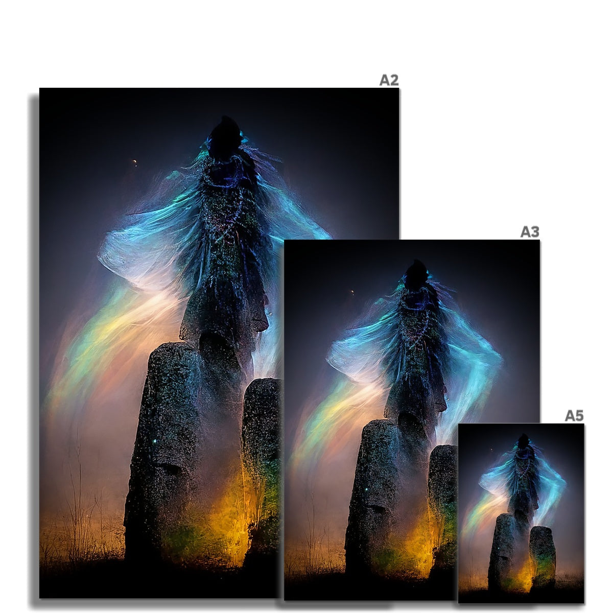 Shaman and Standing Stones  Wall Art Poster