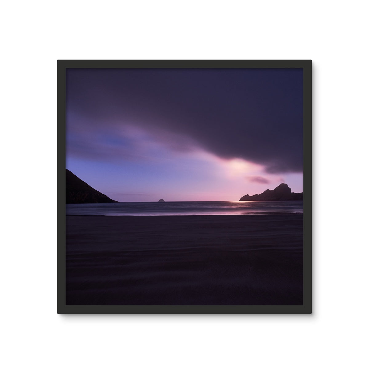 The Bay, Hirta, St Kilda by Moonlight Framed Photo Tile