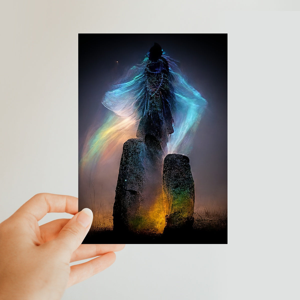 Shaman and Standing Stones  Classic Postcard