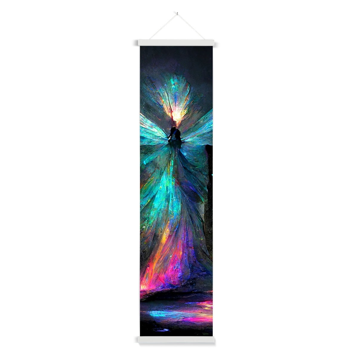 Iridescent energy fairy amongst ancient standing stones Wall Height Chart