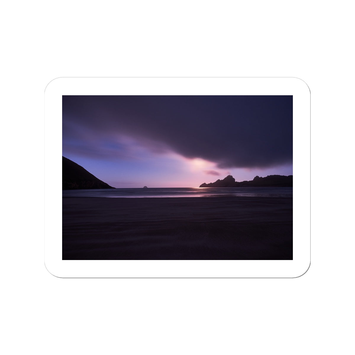 The Bay, Hirta, St Kilda by Moonlight Sticker