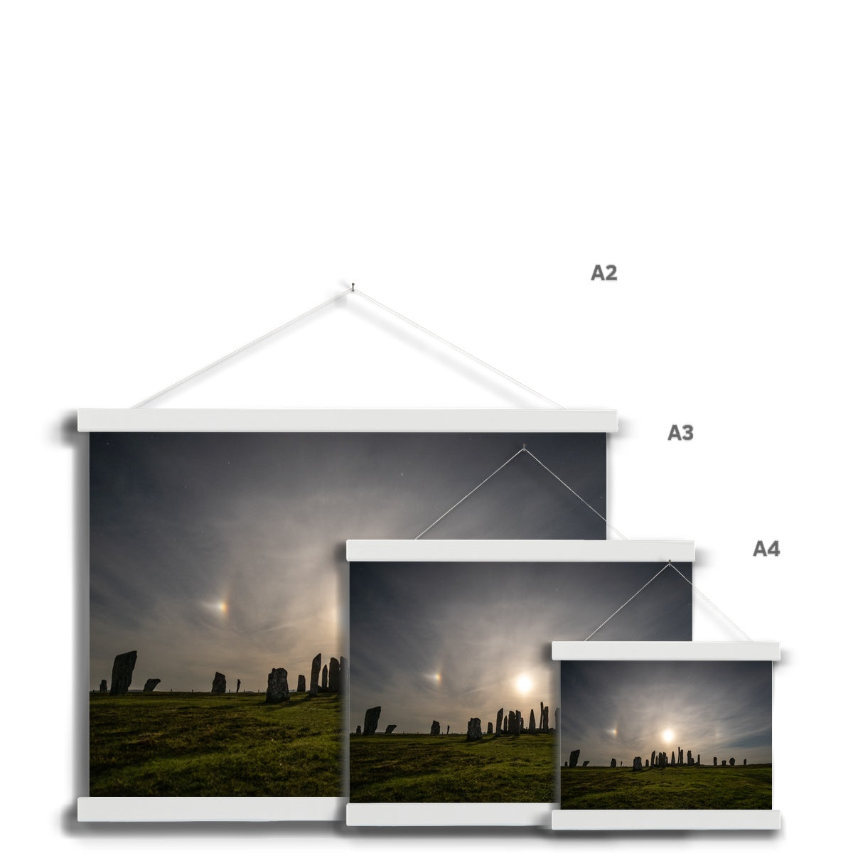 Callanish, Moon Halo and Moon Dogs Fine Art Print with Hanger