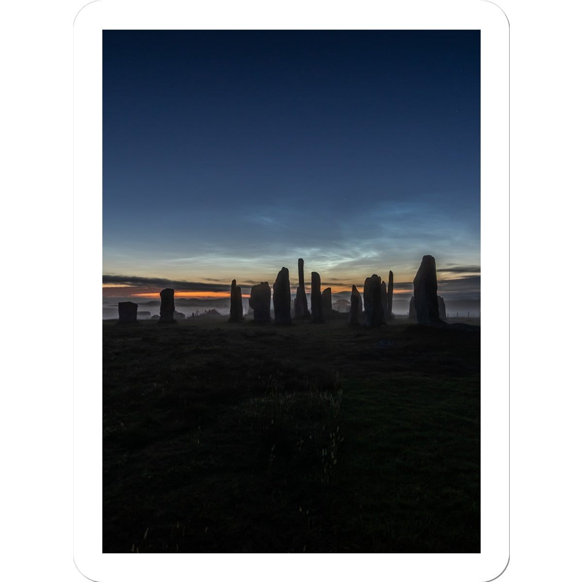 Callanish Stones and Noctilucent Clouds Sticker
