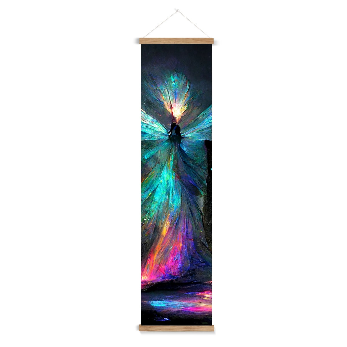 Iridescent energy fairy amongst ancient standing stones Wall Height Chart