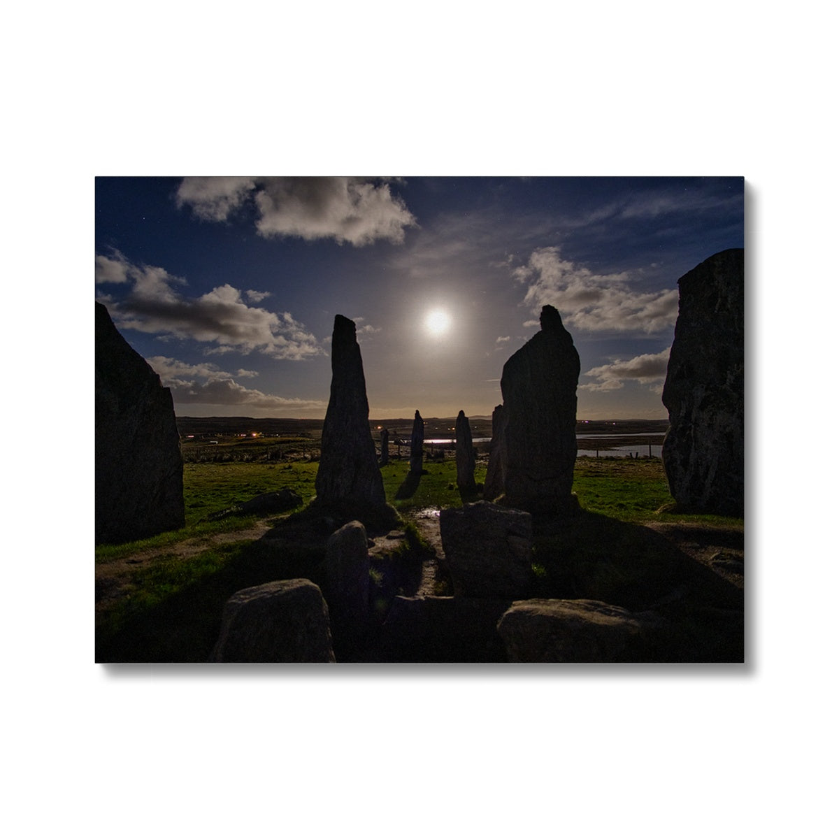 Callanish Cairn and Moon Canvas