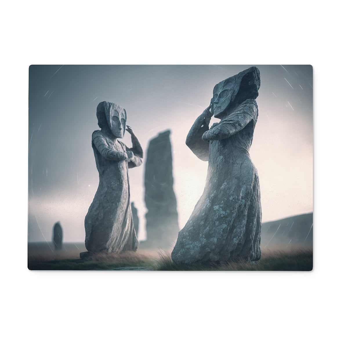 The thinkers Glass Chopping Board