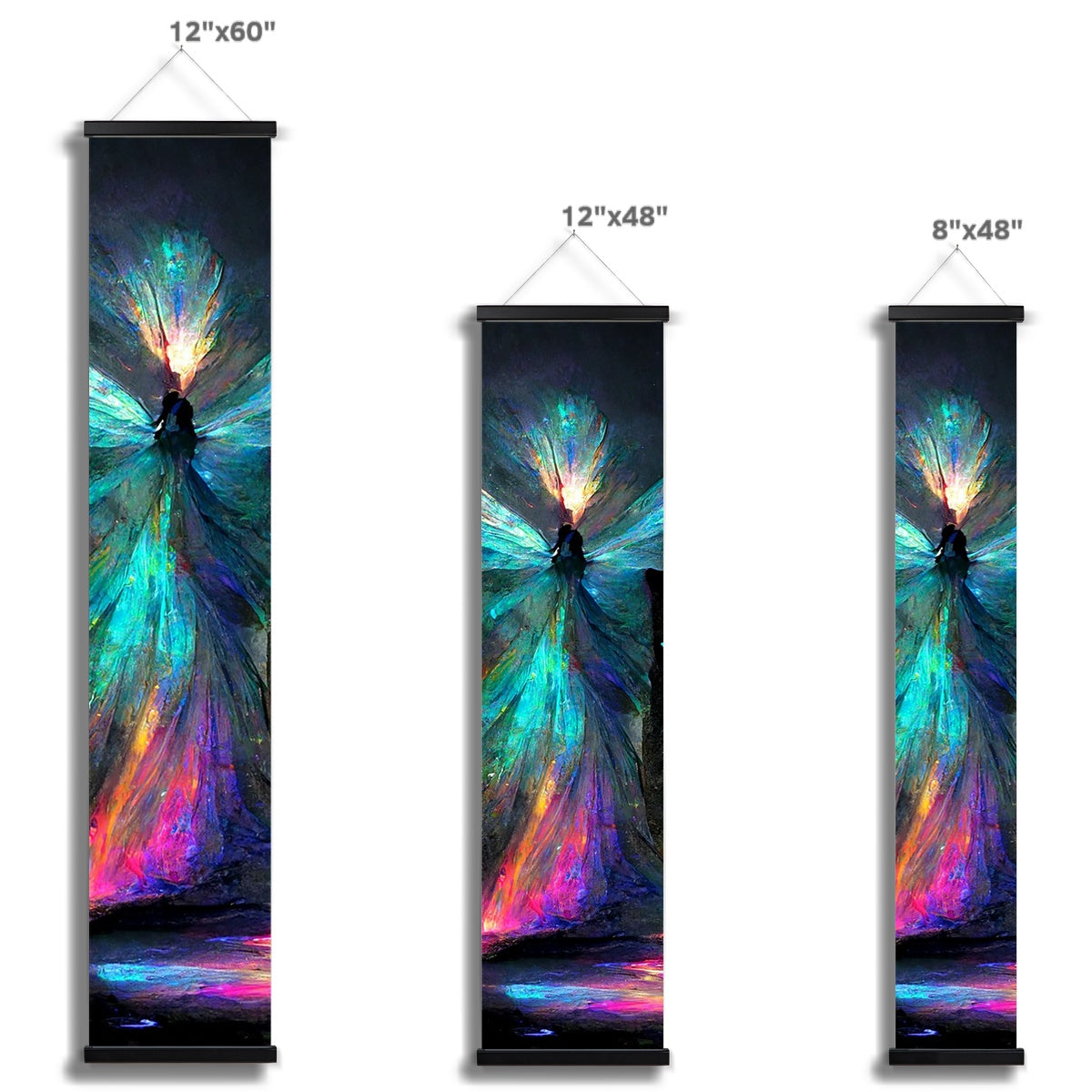 Iridescent energy fairy amongst ancient standing stones Wall Height Chart