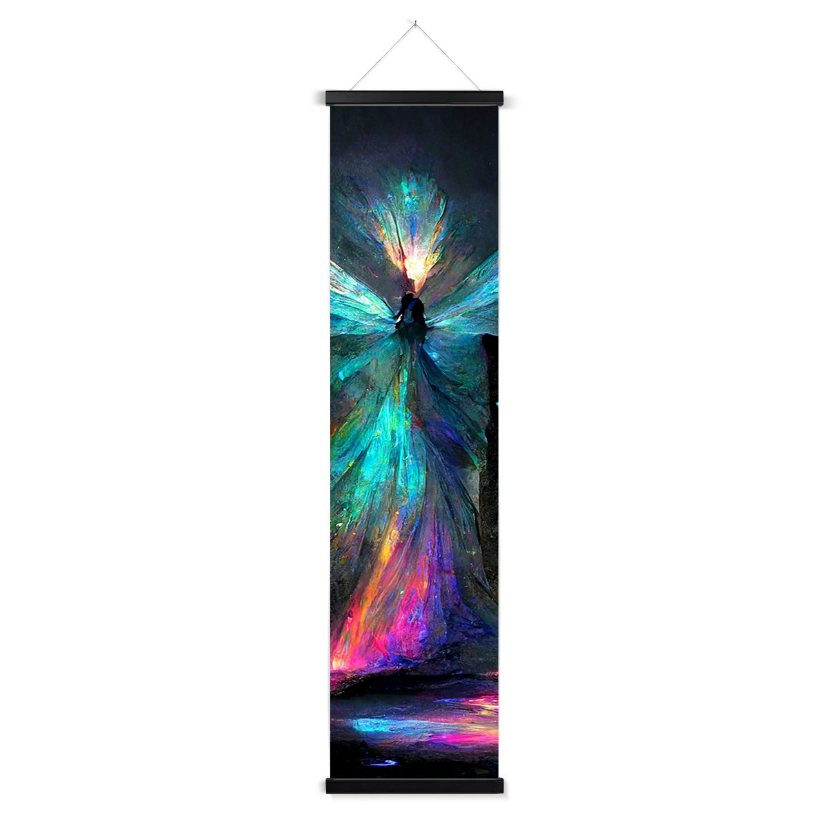 Iridescent energy fairy amongst ancient standing stones Wall Height Chart