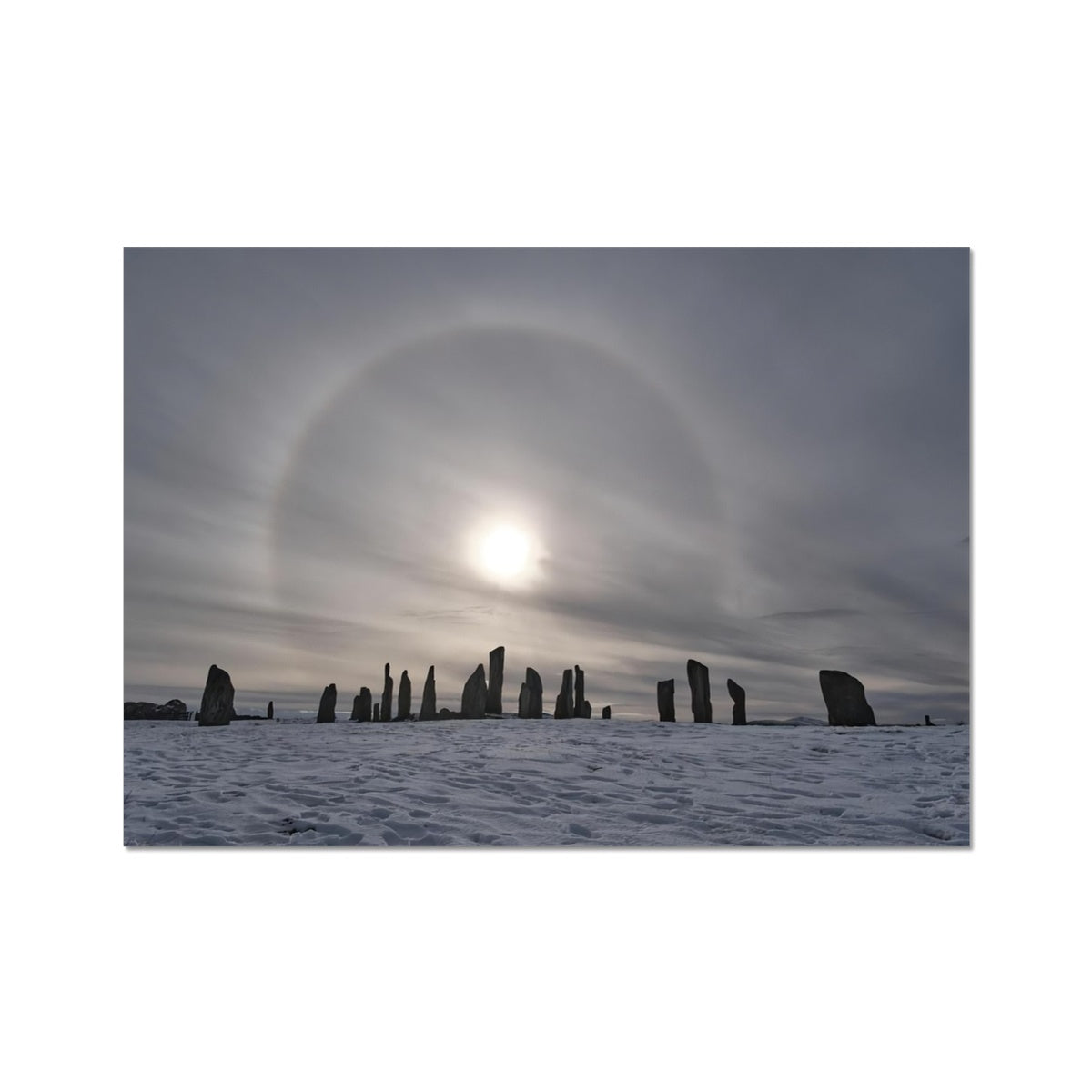Sun Halo over the Callanish Stones  Photo Art Print