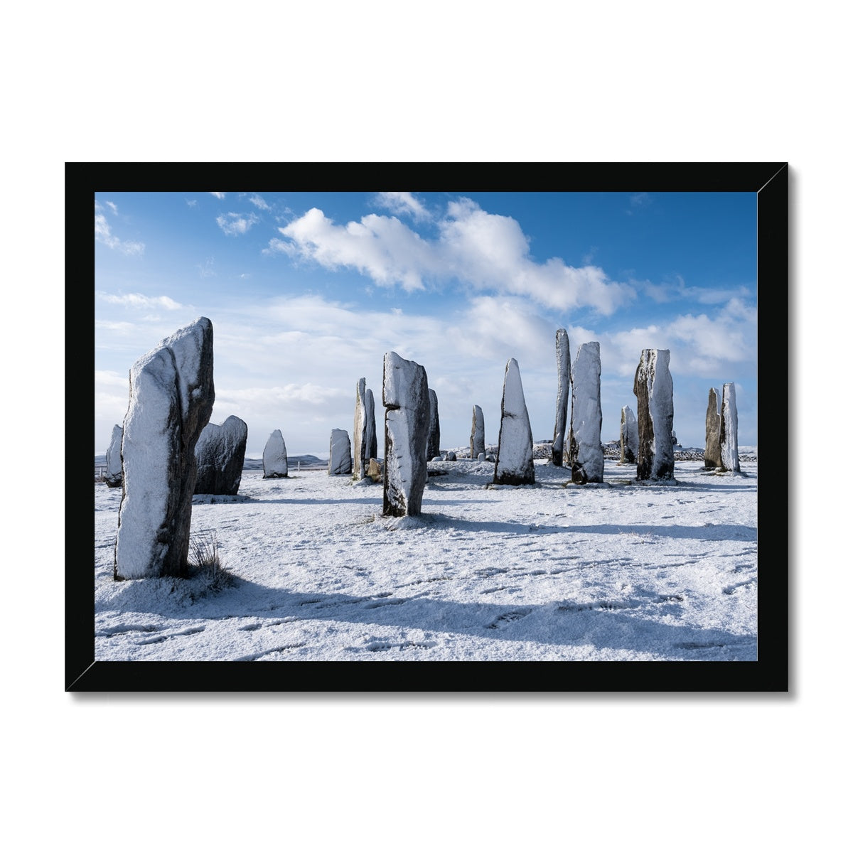 Snowy Callanish Framed Print