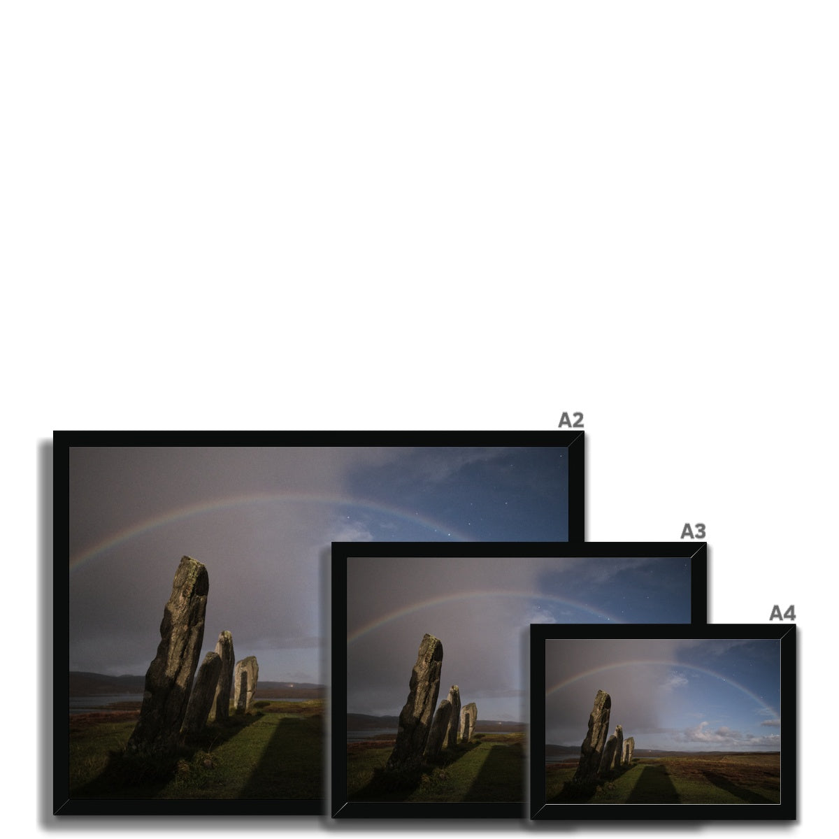 Callanish and Moonbow Framed Print
