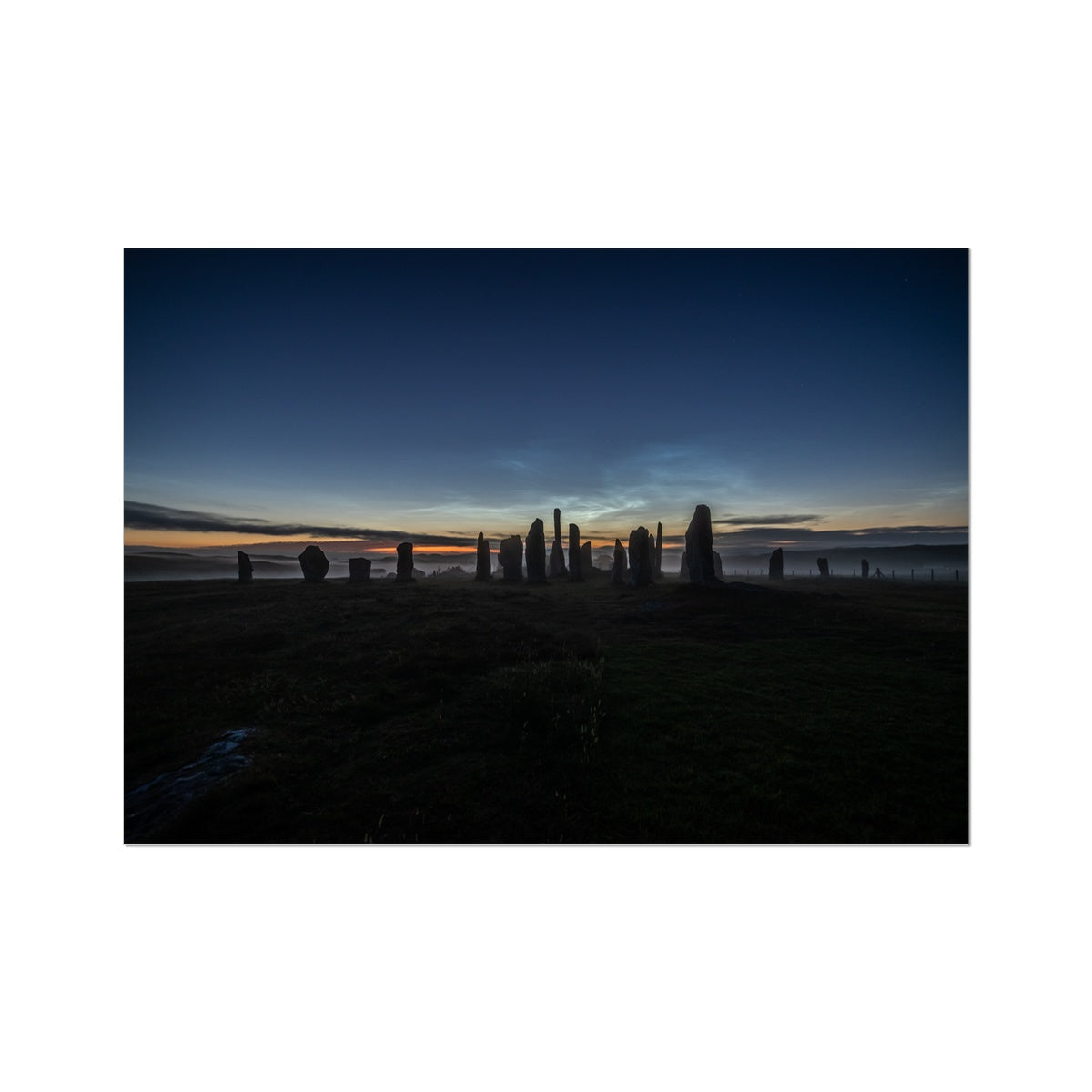 Callanish Stones and Noctilucent Clouds Photo Art Print