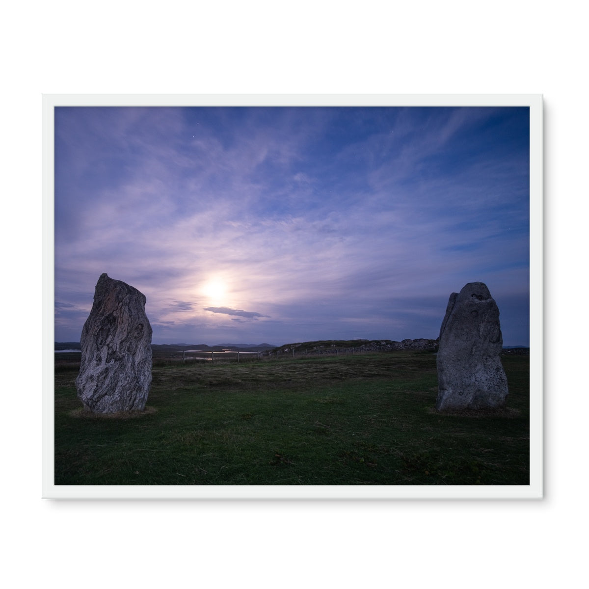 Callanish, Cailleach na Monteach and the Moon Framed Photo Tile
