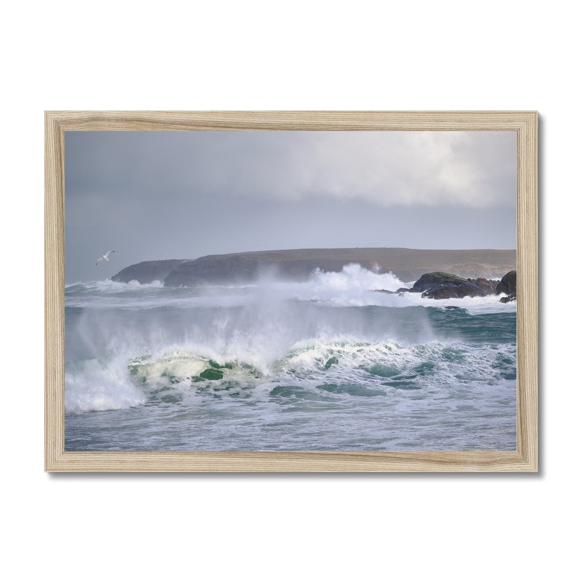 Shawbost wild sea Framed Print