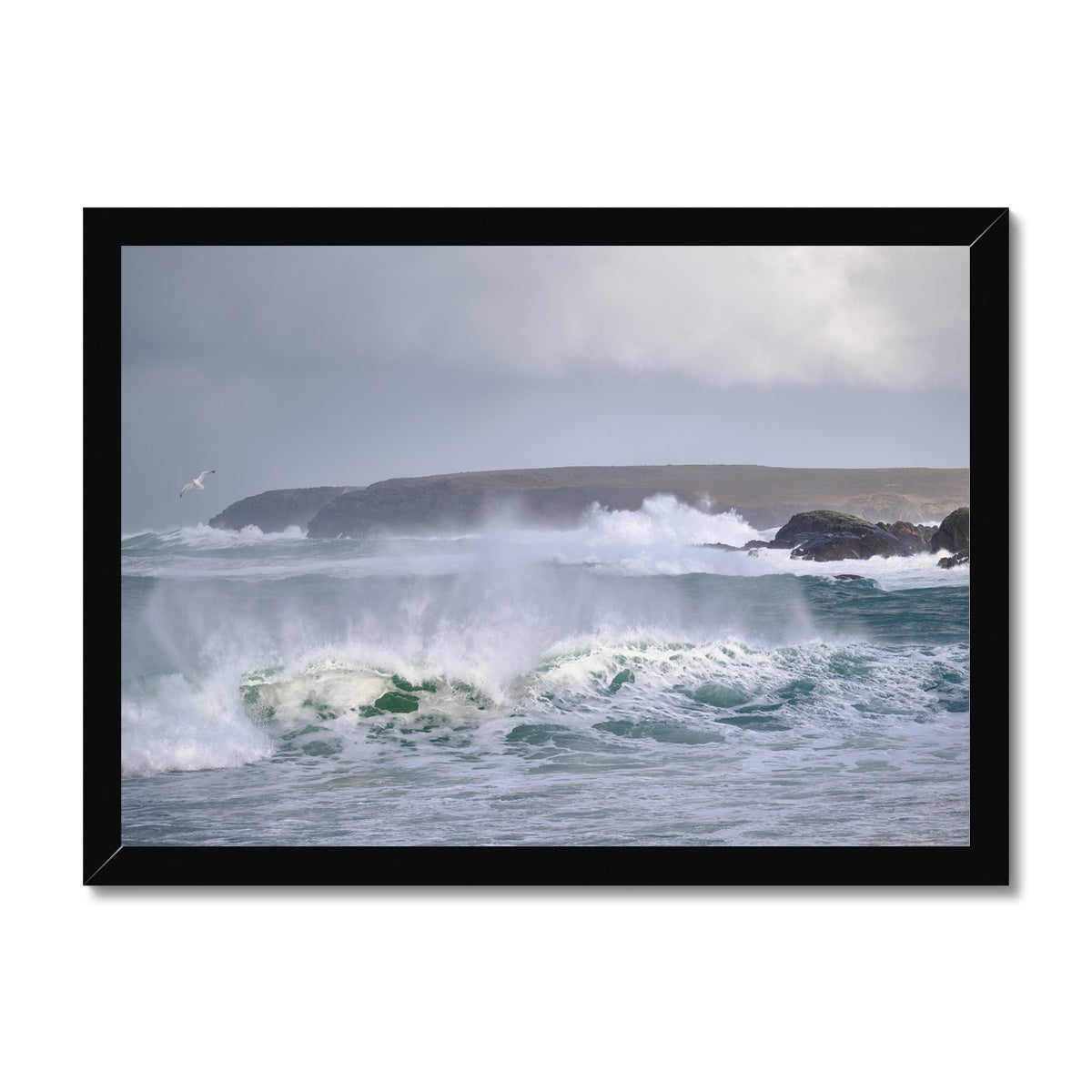 Shawbost wild sea Framed Print