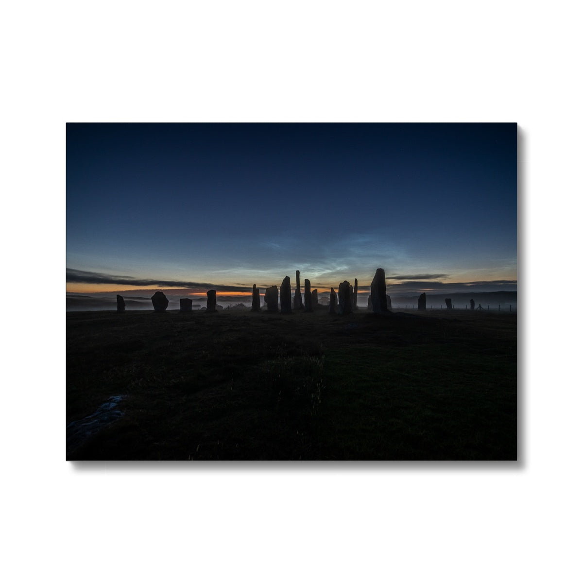 Callanish Stones and Noctilucent Clouds Canvas