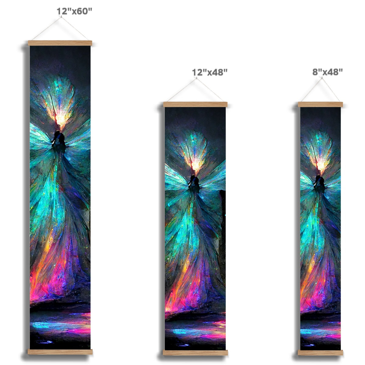 Iridescent energy fairy amongst ancient standing stones Wall Height Chart