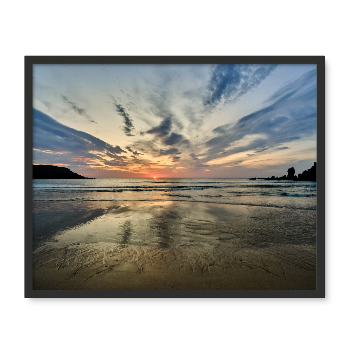 Dalmore Beach Sunset Framed Photo Tile